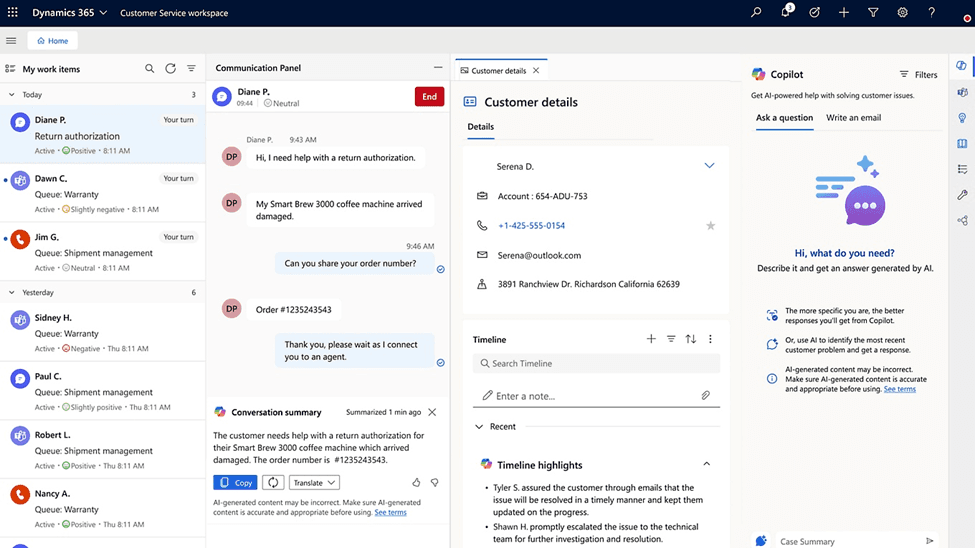 Dynamics 365 Customer Service