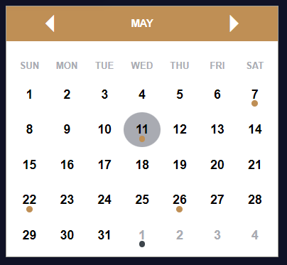 Calendar Webpart