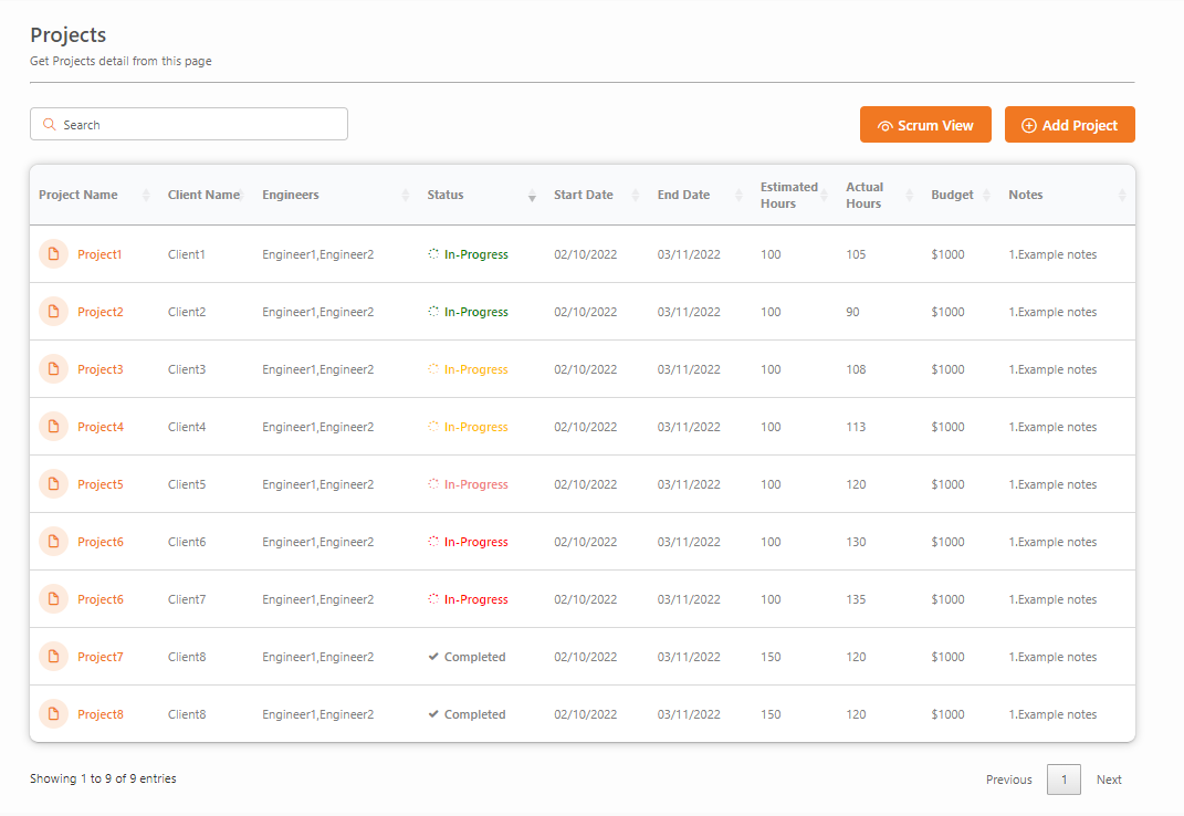 Project Management portal